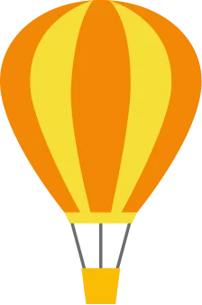 オレンジ色の風船